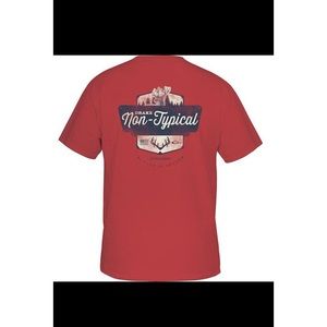 Drake / Non-Typical Muley Tee Short Sleeve Shirt Crimson Size Large Red